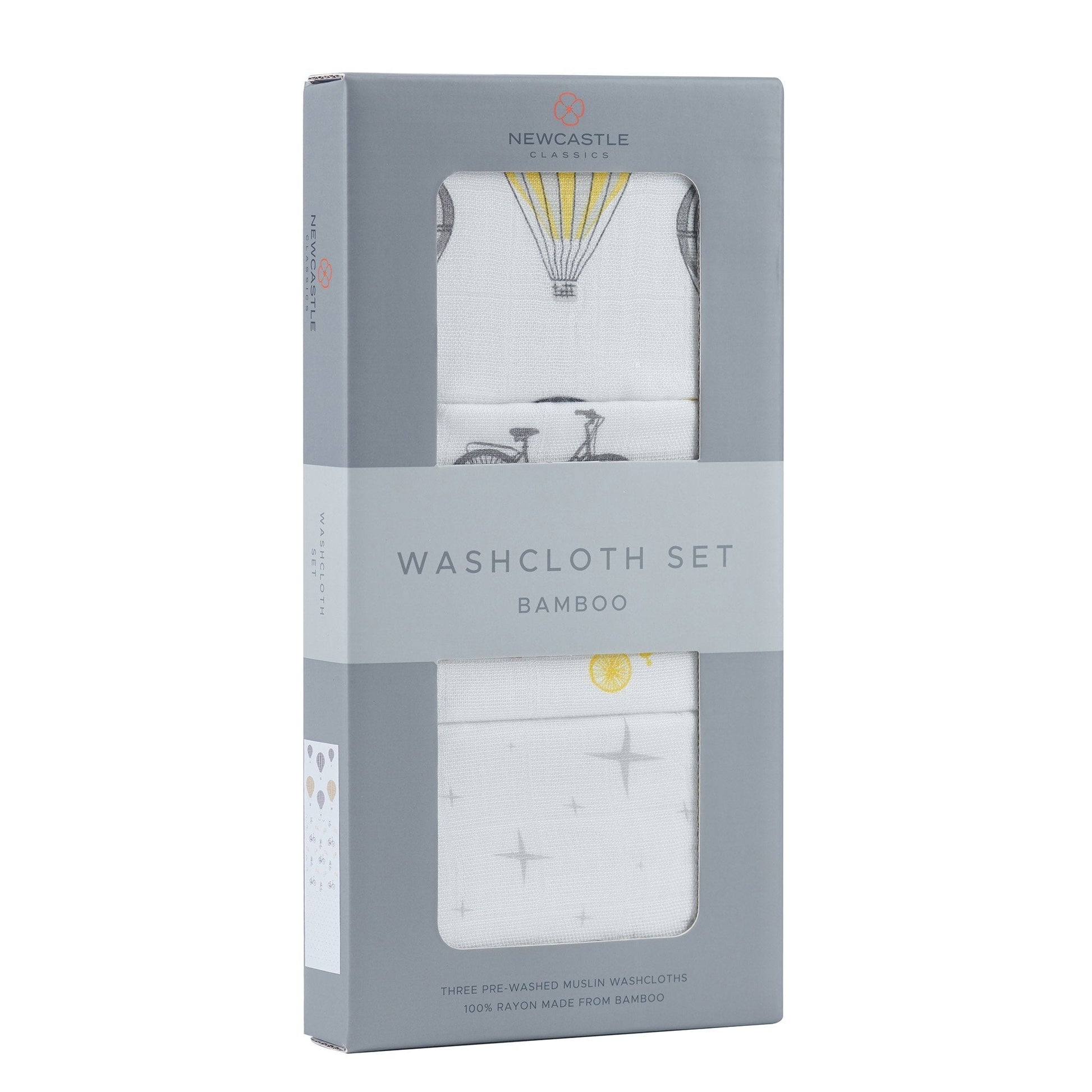 World Traveler Bamboo Washcloth Set 3 Pack Natural Muslin Bath Essentials Newcastle Classics