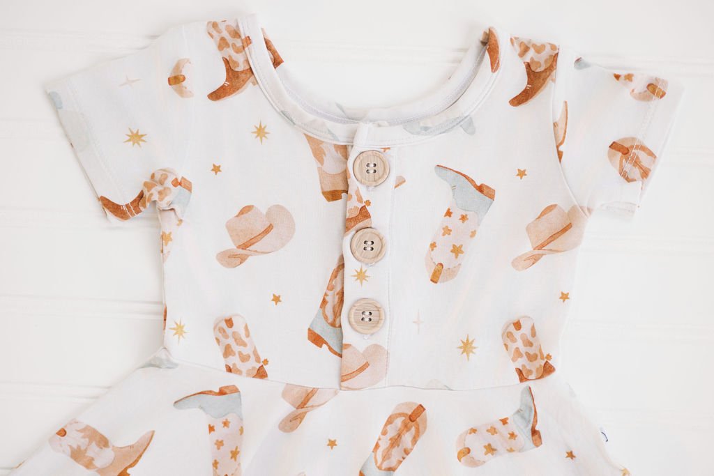 Hugga Babies Wrangle Button Dress - Everetts Place Boutique - 
