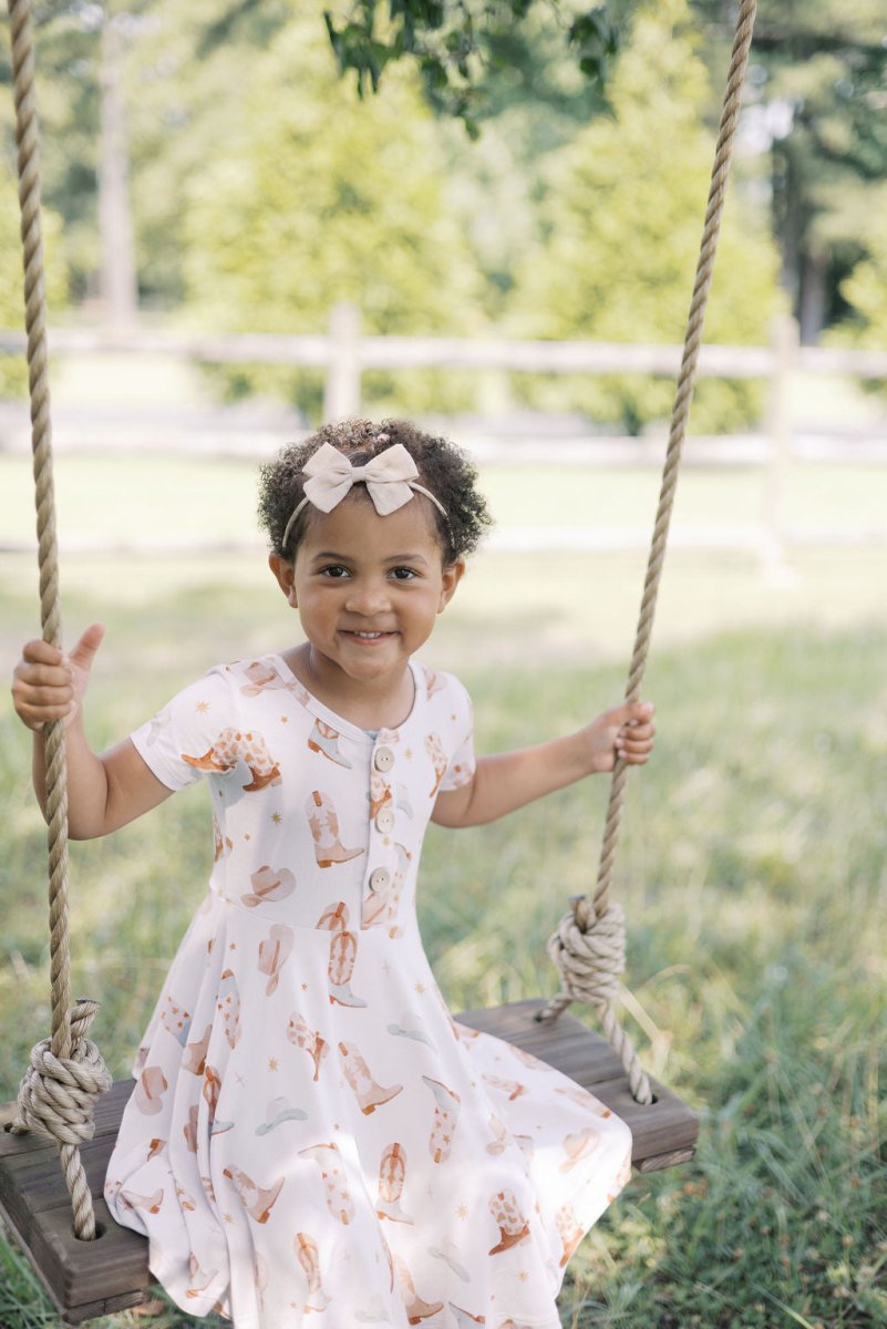 Hugga Babies Wrangle Button Dress - Everetts Place Boutique - 