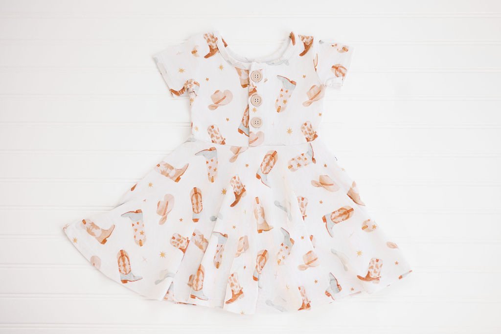 Hugga Babies Wrangle Button Dress - Everetts Place Boutique - 