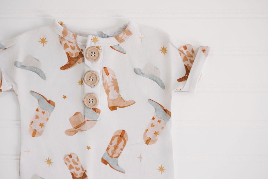Hugga Babies Wrangle Button Romper - Everetts Place Boutique - 