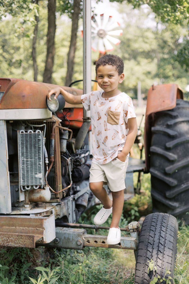 Hugga Babies Wrangle Pocket Tee - Everetts Place Boutique - 