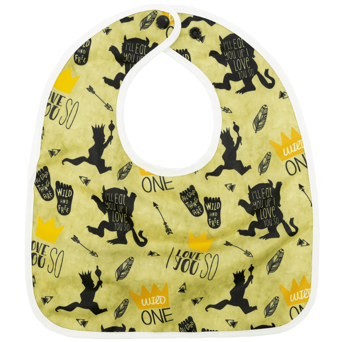 Texas Tushies WTWTA Reversible Waterproof Baby Bibs with Food Pocket for Easy Feeding - 