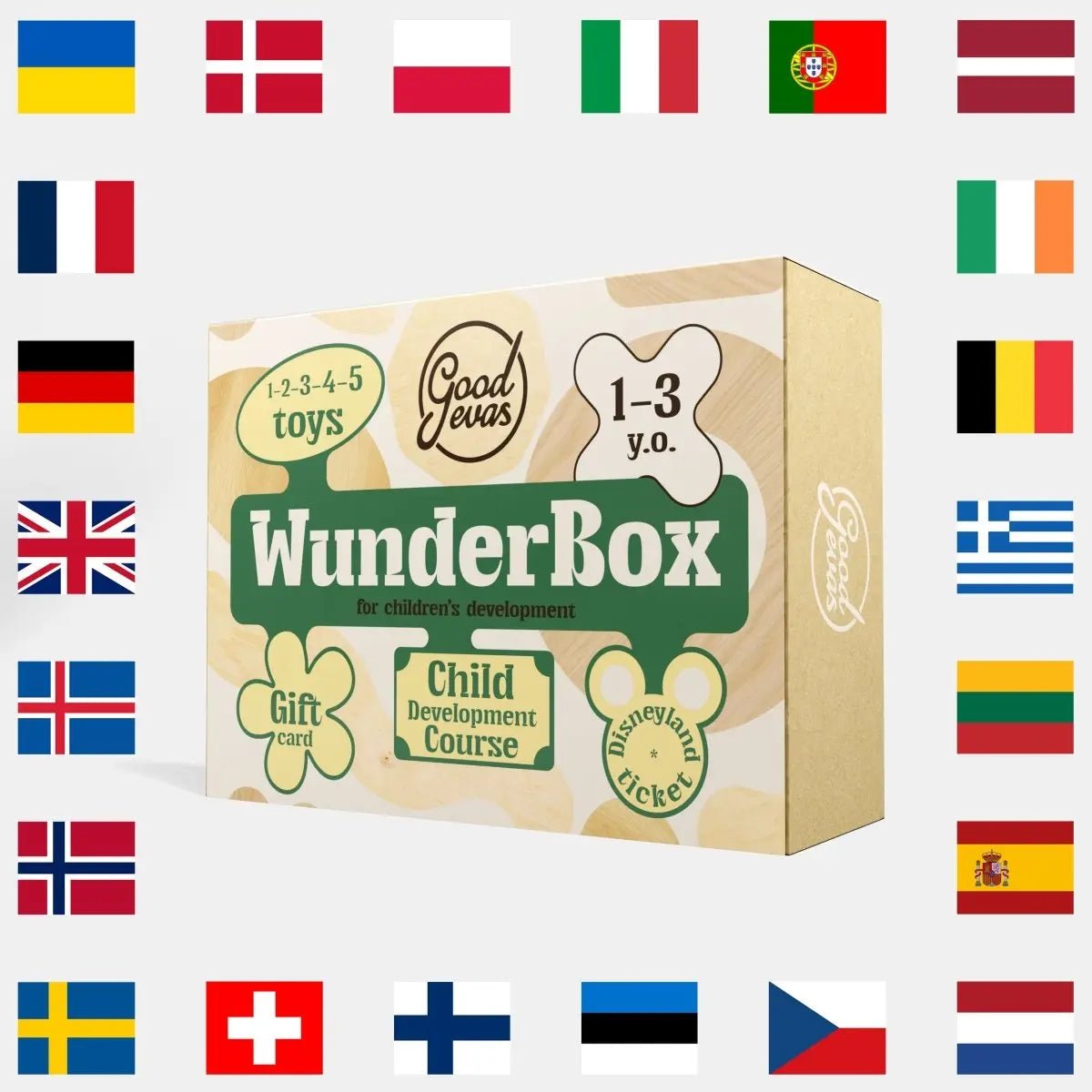 Goodevas WunderBox 1 - 3 years old - developmental boxing for toddlers - 