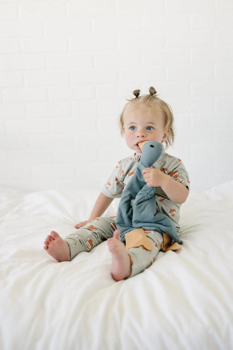 Little Joy Co. XL Bamboo Duck Lovey Plush For Baby Comfort And Cuddles - Everetts Place Boutique - 