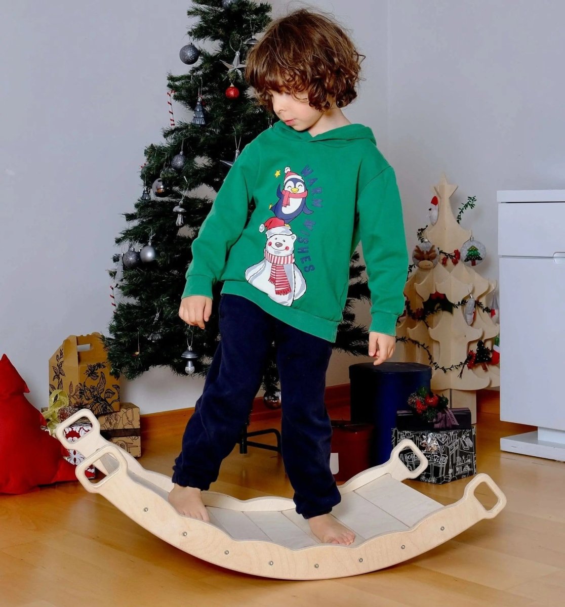 Kidodido XL Wooden Balance Board For Toddlers Montessori Pillow - Everetts Place Boutique - 