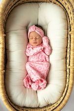 Three Little Tots XOXO Love Valentine's Day Knotted Newborn Baby Gown - 