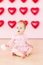 Mila & Rose ® XOXO Three Quarter Sleeve Twirl Baby Bodysuit Snap Closure Polyester - 