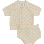 Yellow Cardigan Bloomer Set - White, Baby & Toddler Clothing, Textile, Button, Wool | Everetts Place