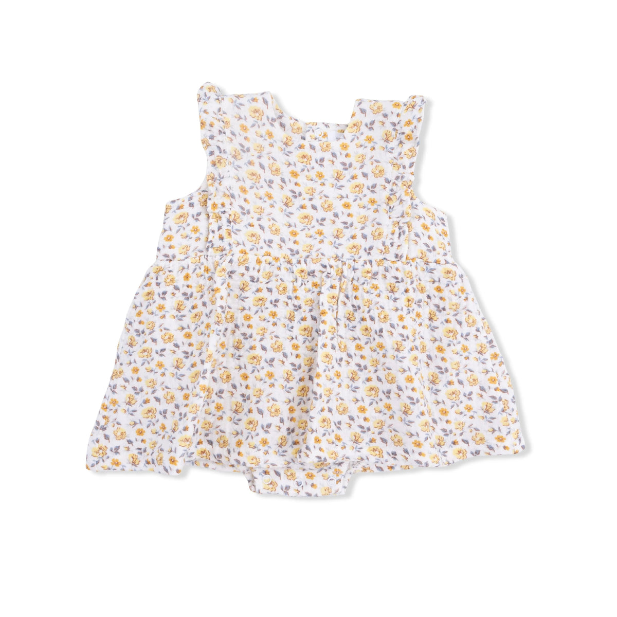Angel Dear Yellow Country Roses - Ruffle Bubble Dress - 