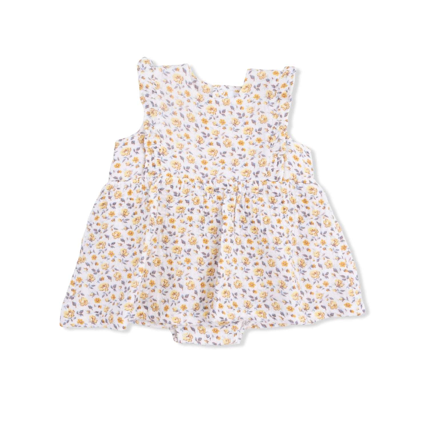 Angel Dear Yellow Country Roses - Ruffle Bubble Dress - 