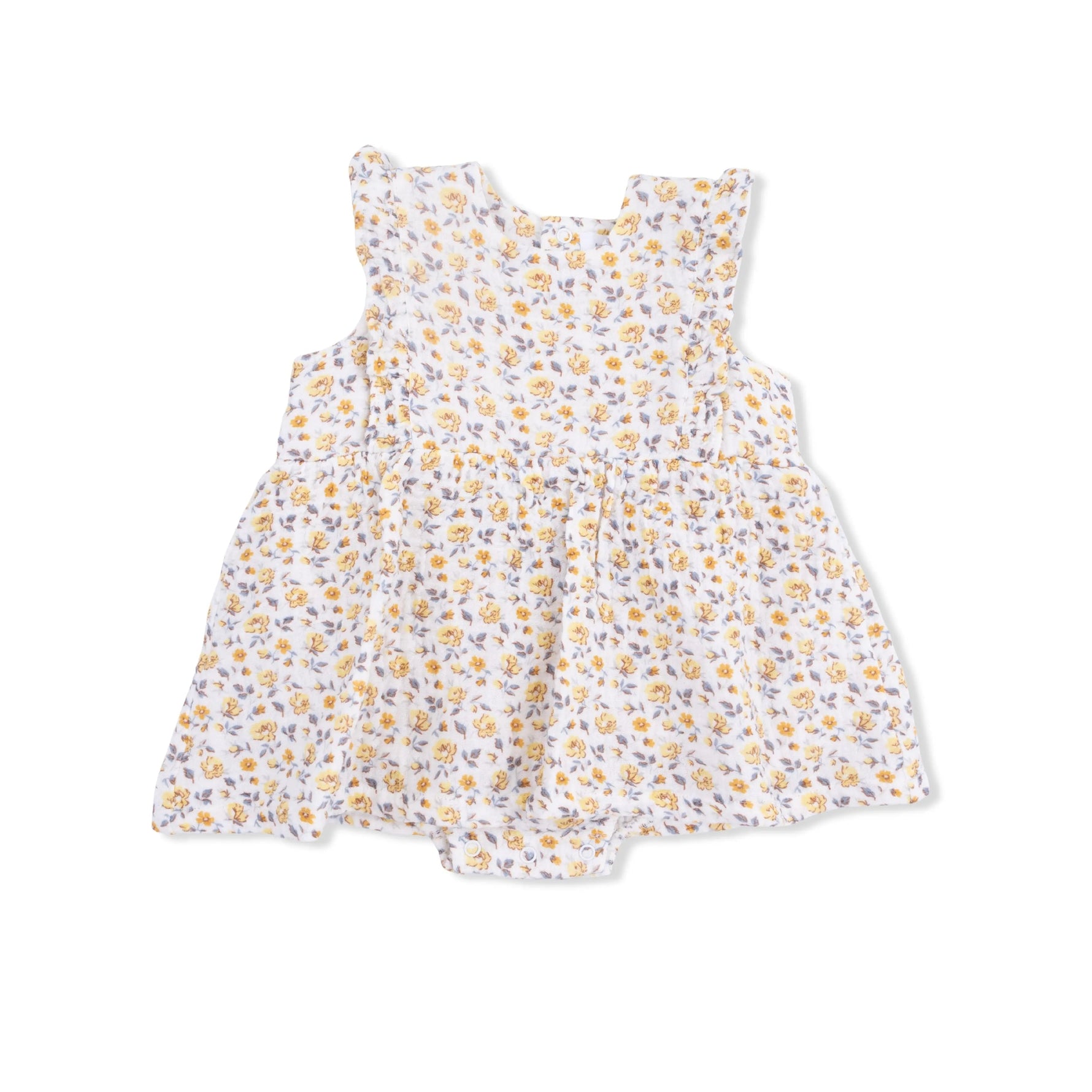 Angel Dear Yellow Country Roses - Ruffle Bubble Dress - 