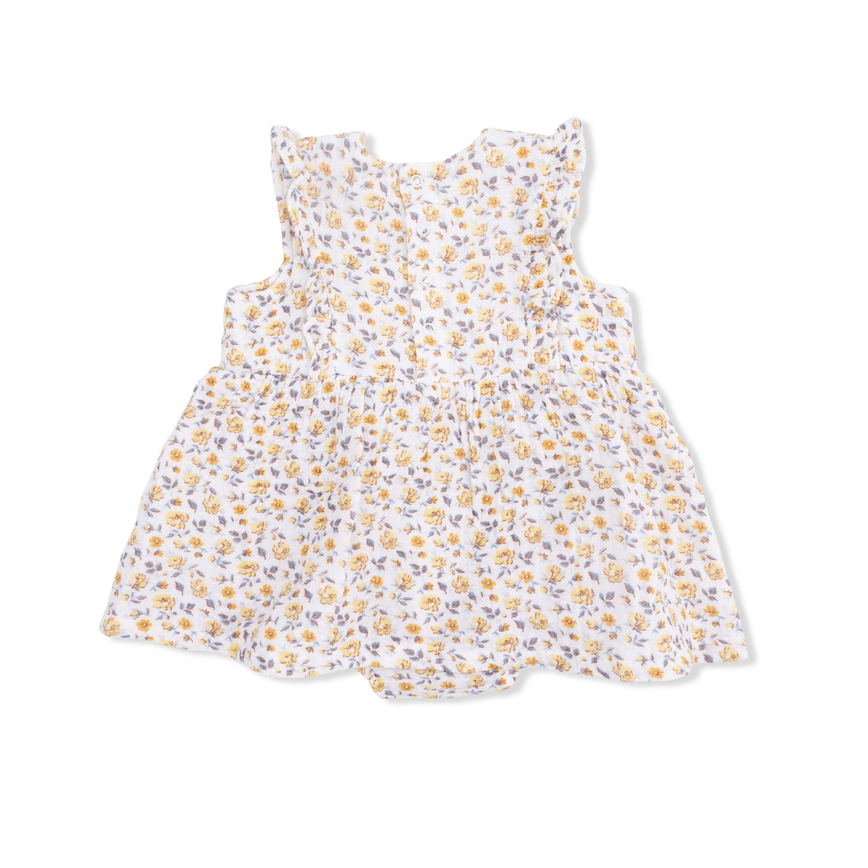 Angel Dear Yellow Country Roses - Ruffle Bubble Dress - 