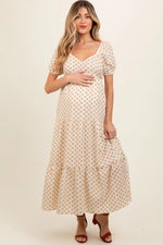 Yellow Floral Tiered Maternity Maxi Dress - Day Dress, One-piece garment, Dress, Fashion Model, Cocktail dress | Everetts Place