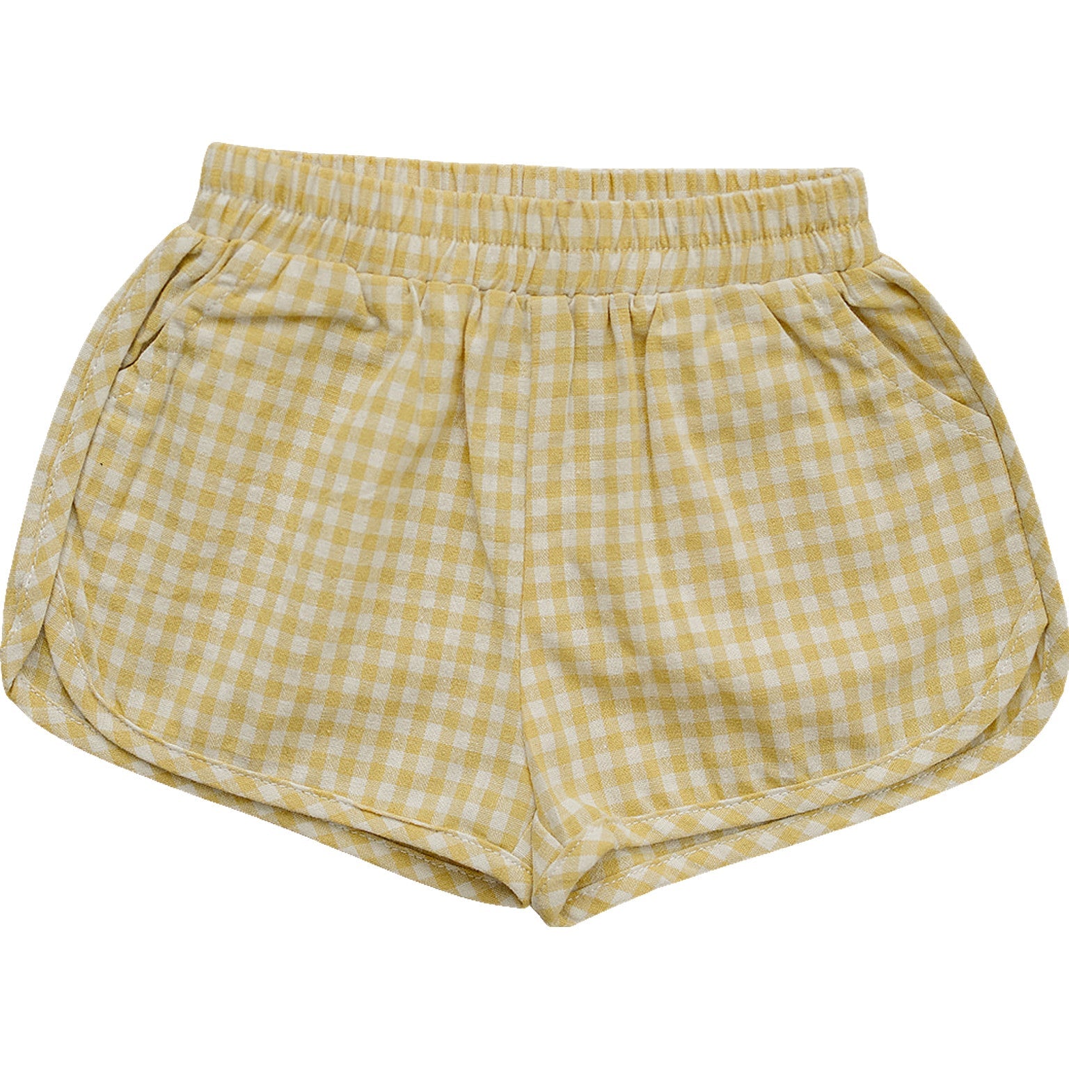 Yellow Gingham Shorts - Yellow, Plaid, Tartan, Shorts | Everetts Place