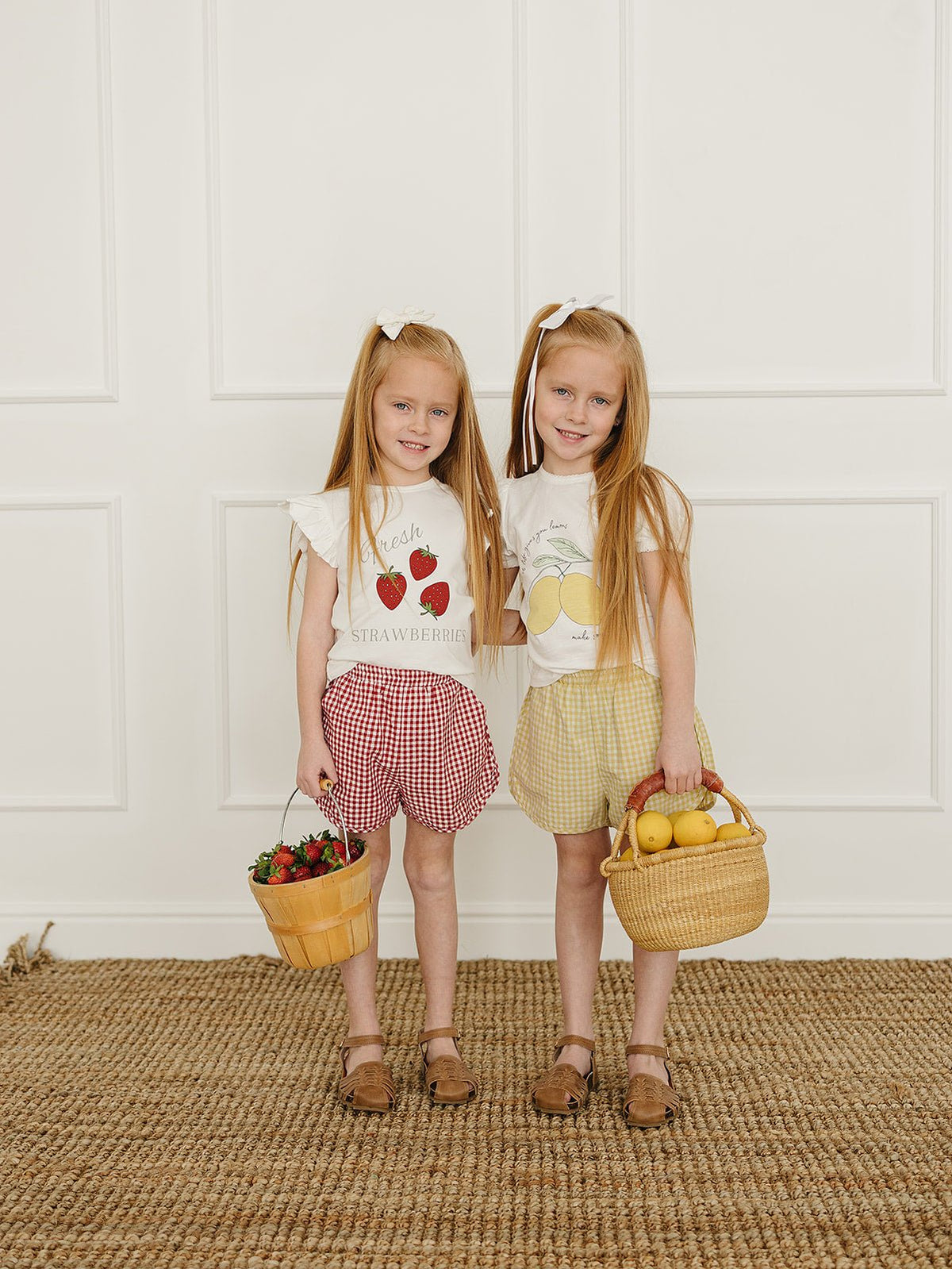Mebie Baby Yellow Gingham Shorts - 