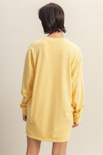 PinkBlush Yellow Long Sleeve Oversized Sweatshirt Mini Dress