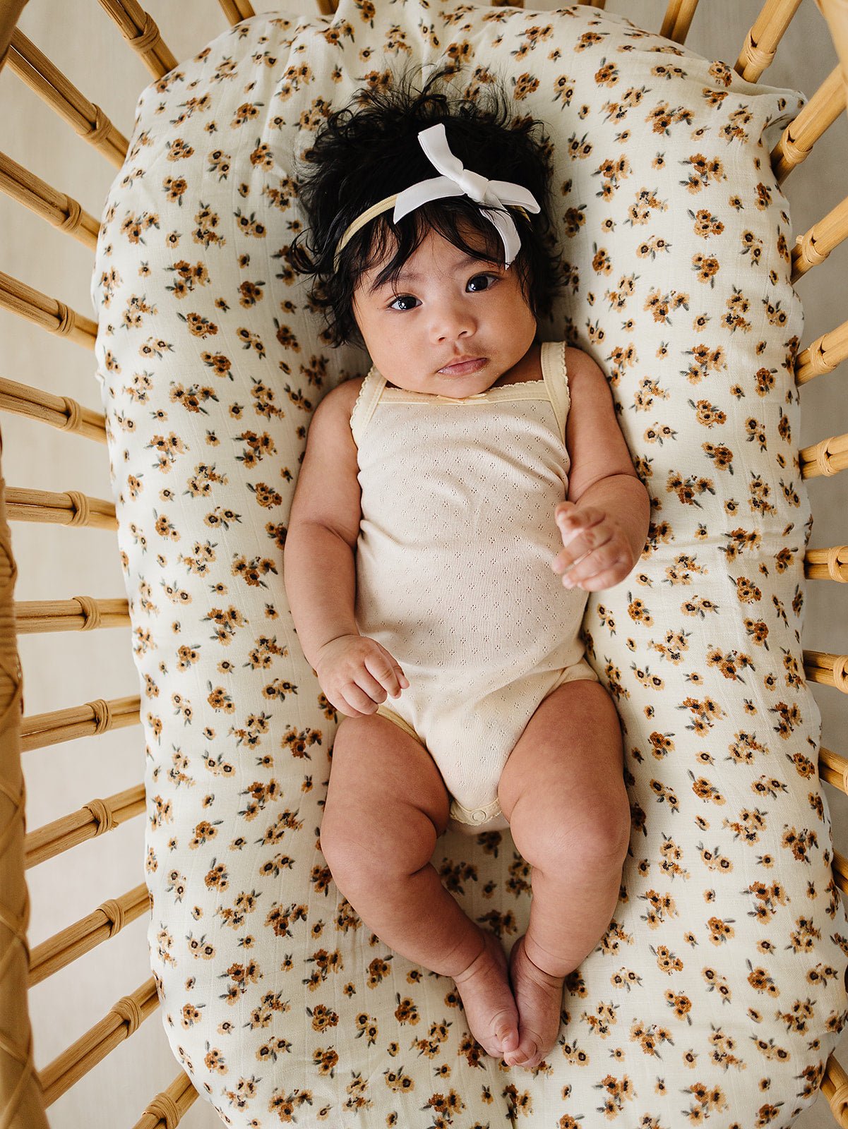 Mebie Baby Yellow Pointelle Tank Bodysuit - 