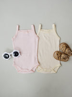 Mebie Baby Yellow Pointelle Tank Bodysuit - 