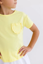 Mila & Rose ® Yellow Ruffle Pocket Tee - 