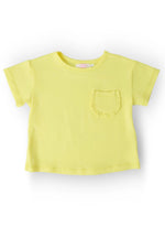 Yellow Ruffle Pocket Tee - Yellow, Textile, Baby & Toddler Clothing, Active Shirt, Denim | Everetts Place