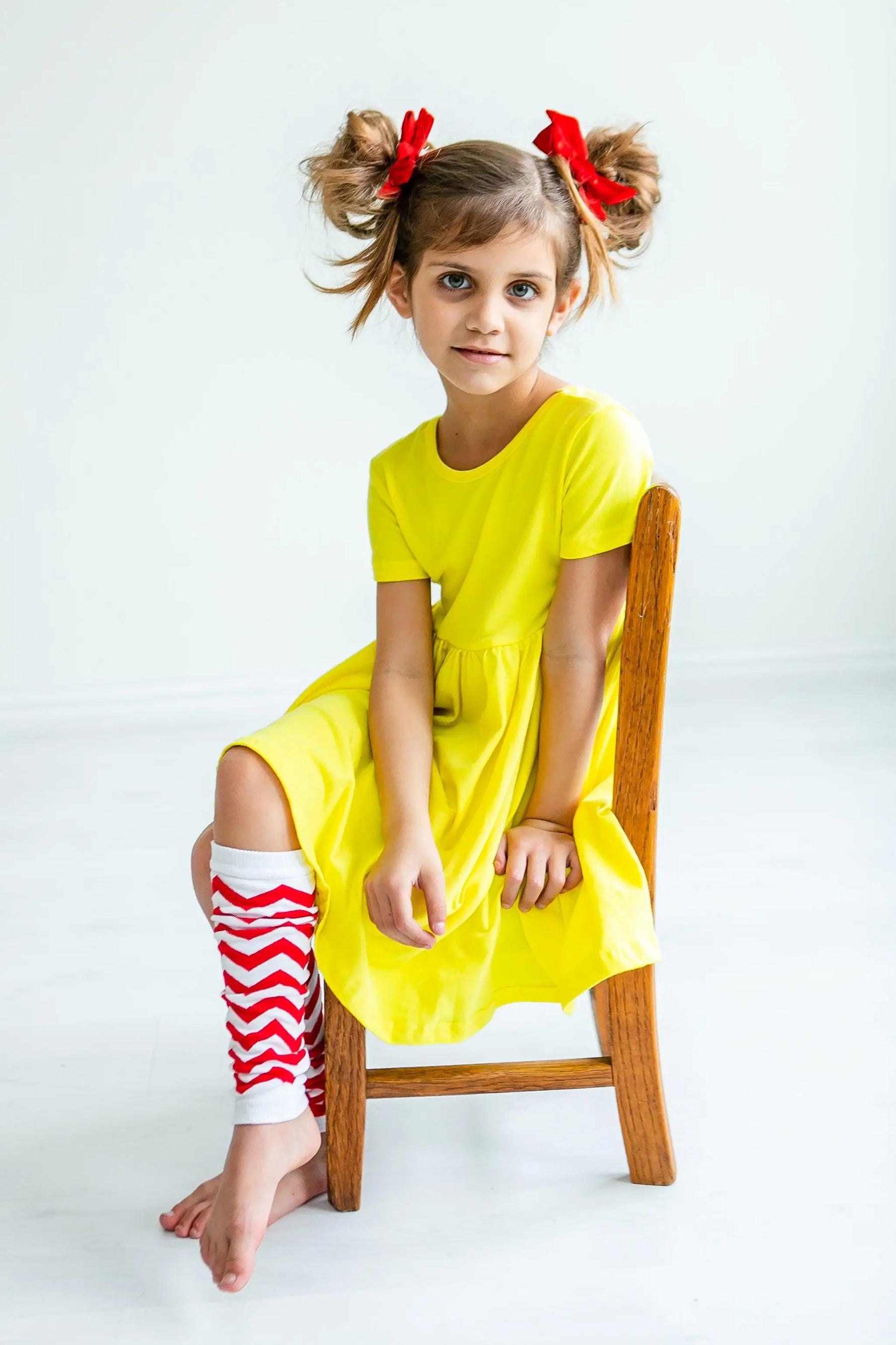 Mila & Rose ® Yellow S/S Pocket Twirl Dress - 