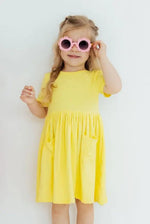 Yellow S/S Pocket Twirl Dress - Yellow, Dress, One-piece garment, Day Dress, Baby & Toddler Clothing | Everetts Place