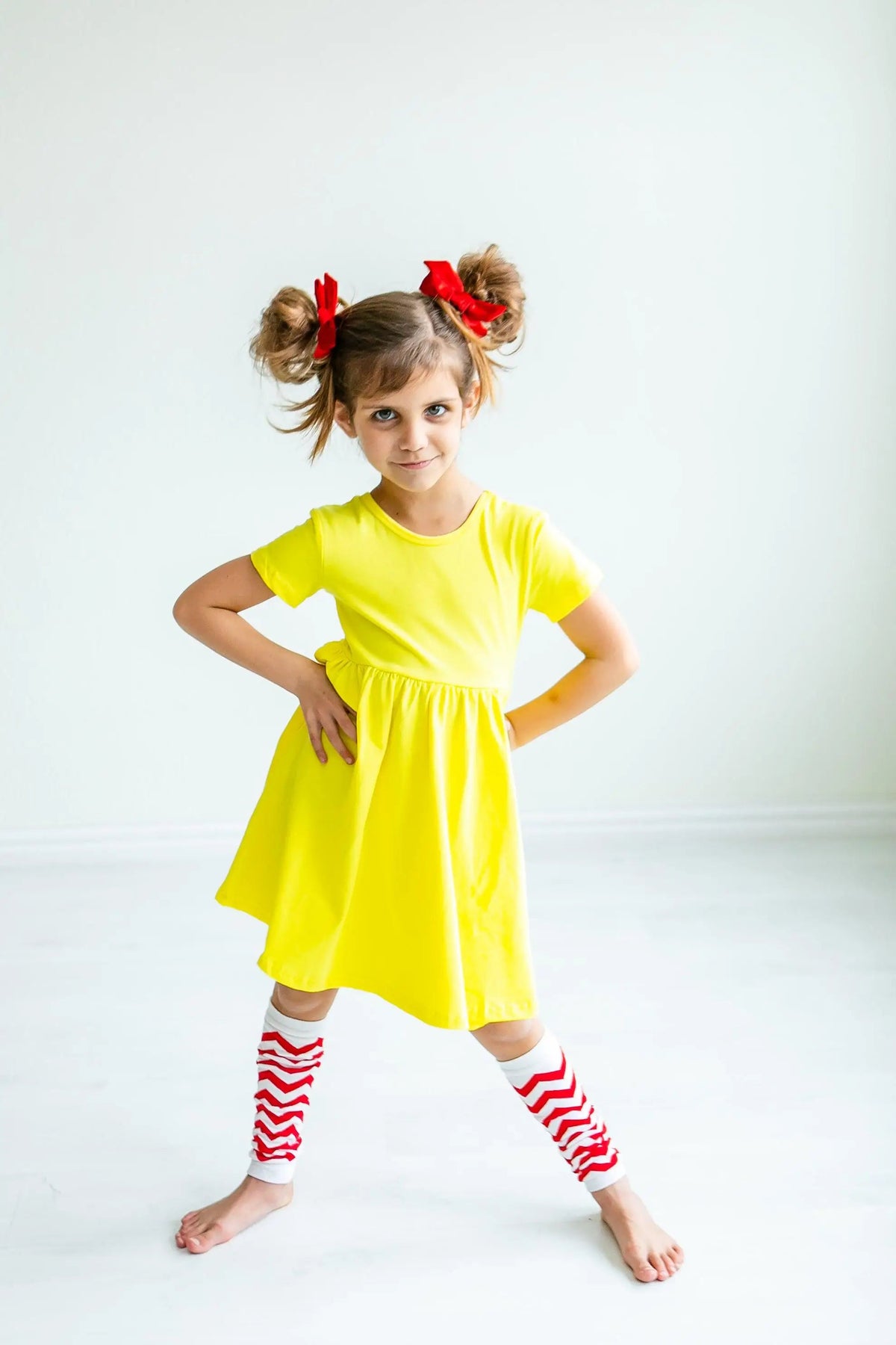 Mila & Rose ® Yellow S/S Pocket Twirl Dress - 