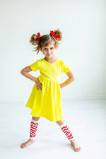 Mila & Rose ® Yellow S/S Pocket Twirl Dress - 