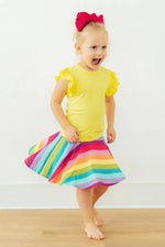 Mila & Rose ® Yellow S/S Ruffle Tee - 