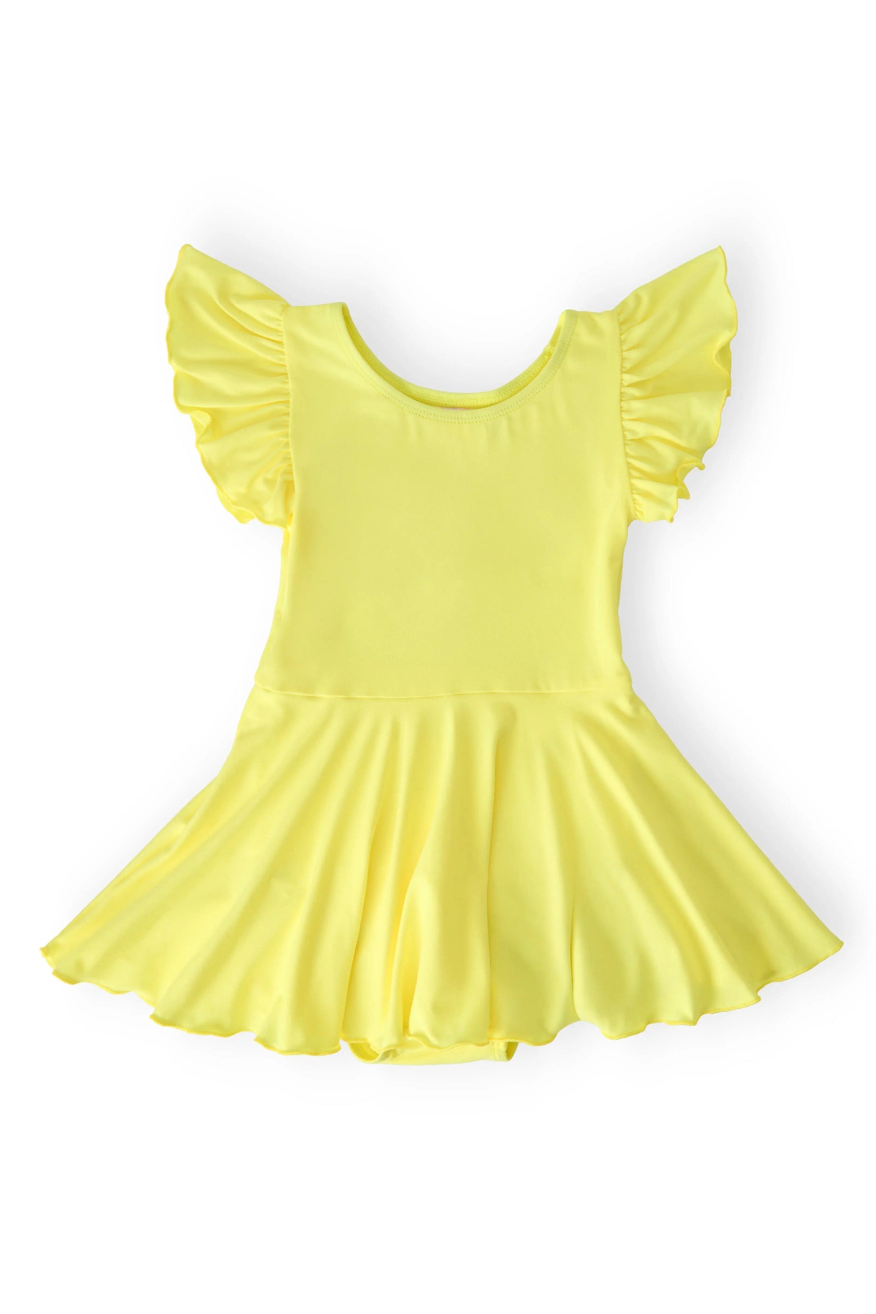 Yellow S/S Twirl Leotard - Dress, One-piece garment, Day Dress, Ruffle, Cocktail dress | Everetts Place