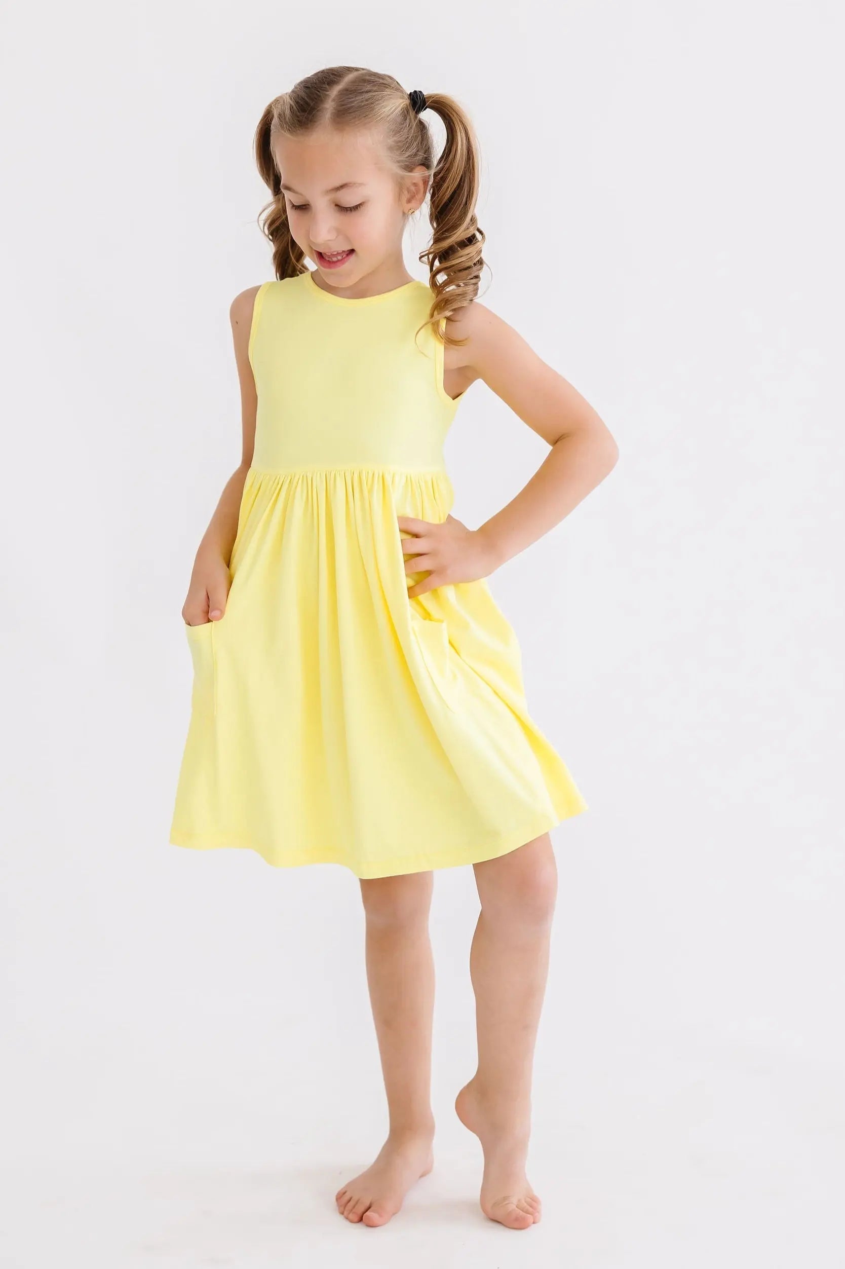 Mila & Rose ® Yellow Tank Pocket Twirl Dress - 