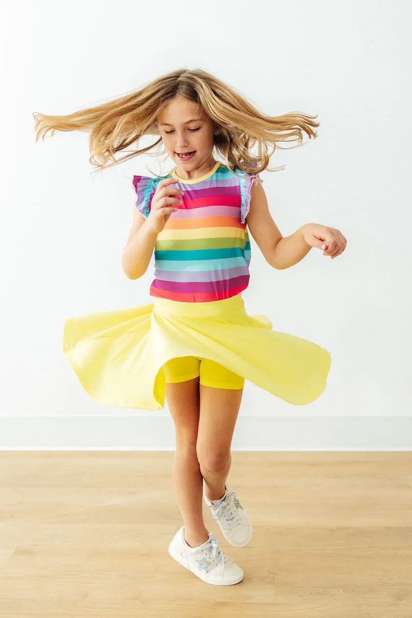 Mila & Rose ® Yellow Twirl Skort - 