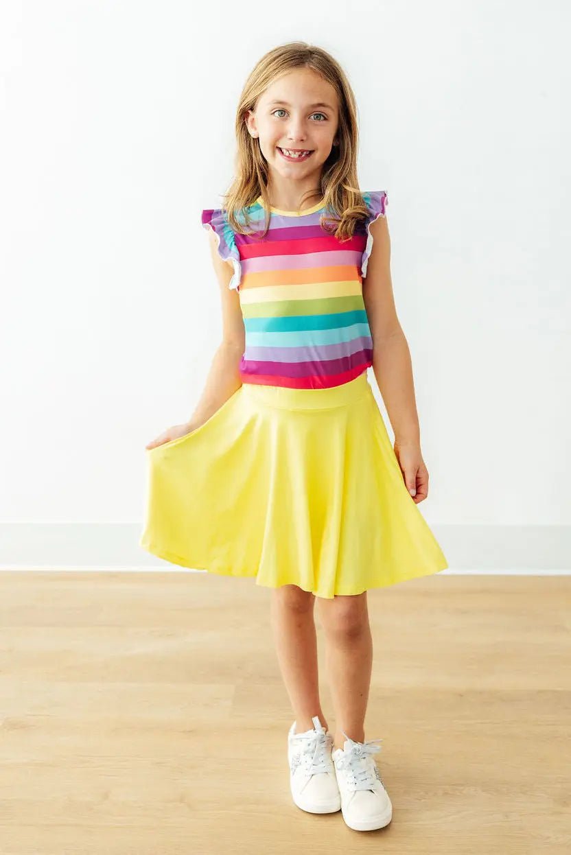 Mila & Rose ® Yellow Twirl Skort - 