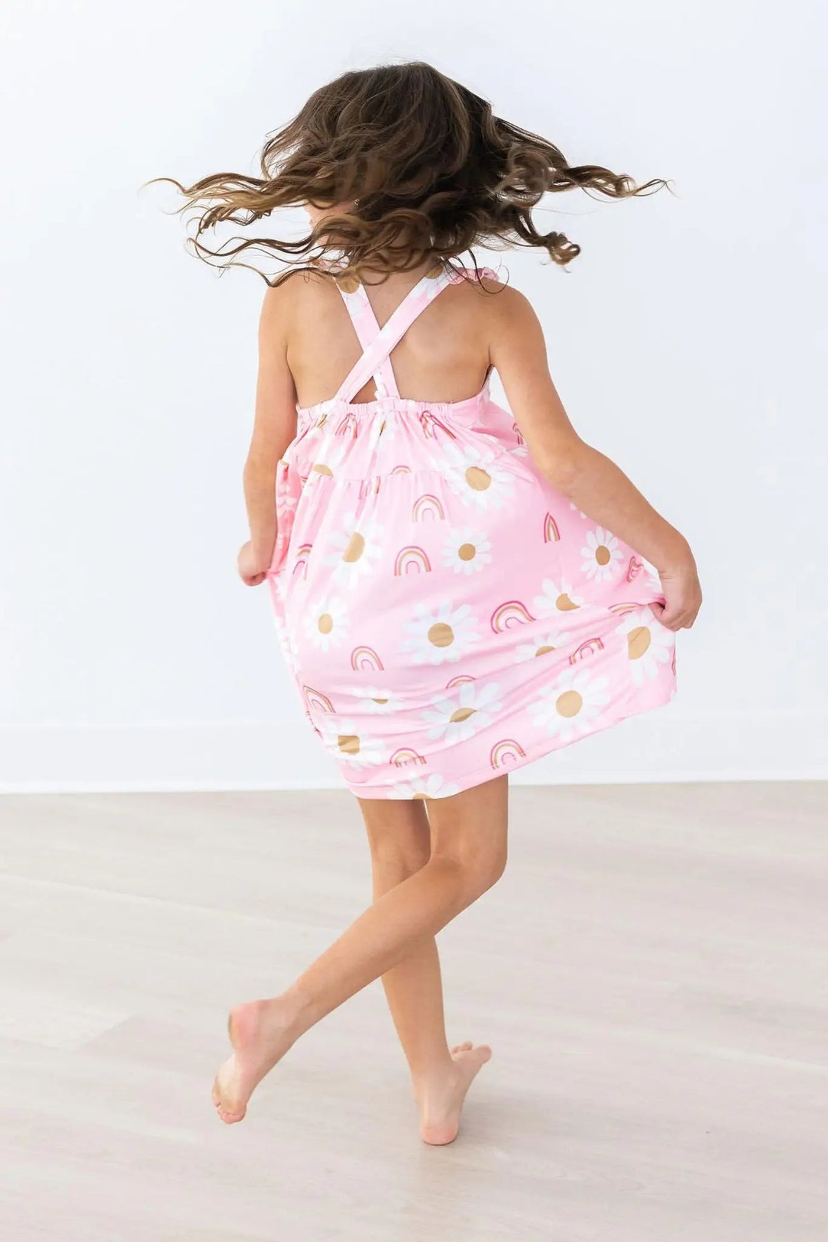 Mila & Rose ® You are My Sunshine Ruffle Cross Back Dress - 