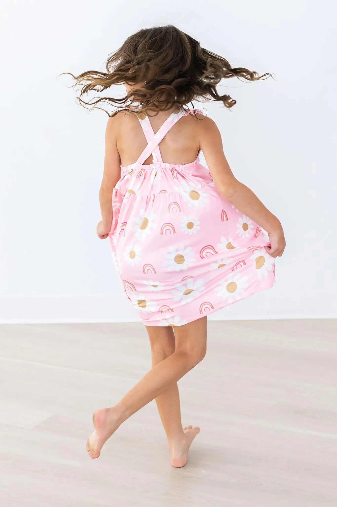 Mila & Rose ® You are My Sunshine Ruffle Cross Back Dress - 