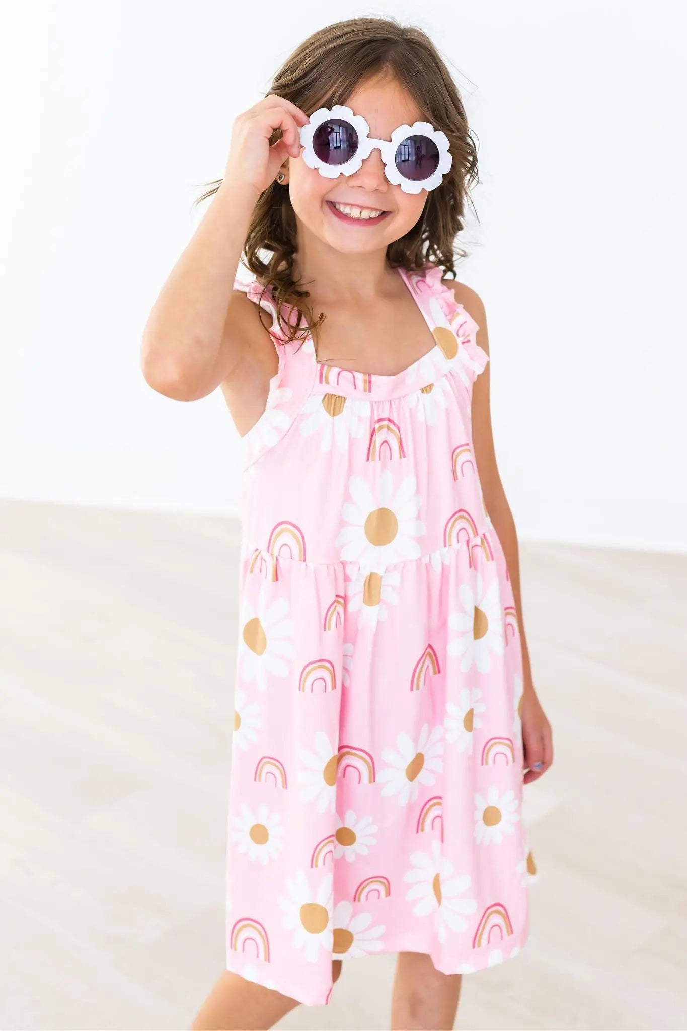 Mila & Rose ® You are My Sunshine Ruffle Cross Back Dress - 