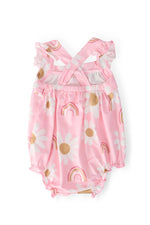 Mila & Rose ® You are My Sunshine Ruffle Cross Back Romper - 