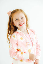 Mila & Rose ® You Are My Sunshine Satin Jacket Lightweight Layering Outerwear For Mixed Prints - 