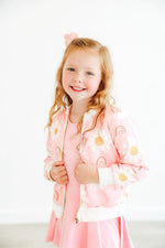 Mila & Rose ® You Are My Sunshine Satin Jacket Lightweight Layering Outerwear For Mixed Prints - 