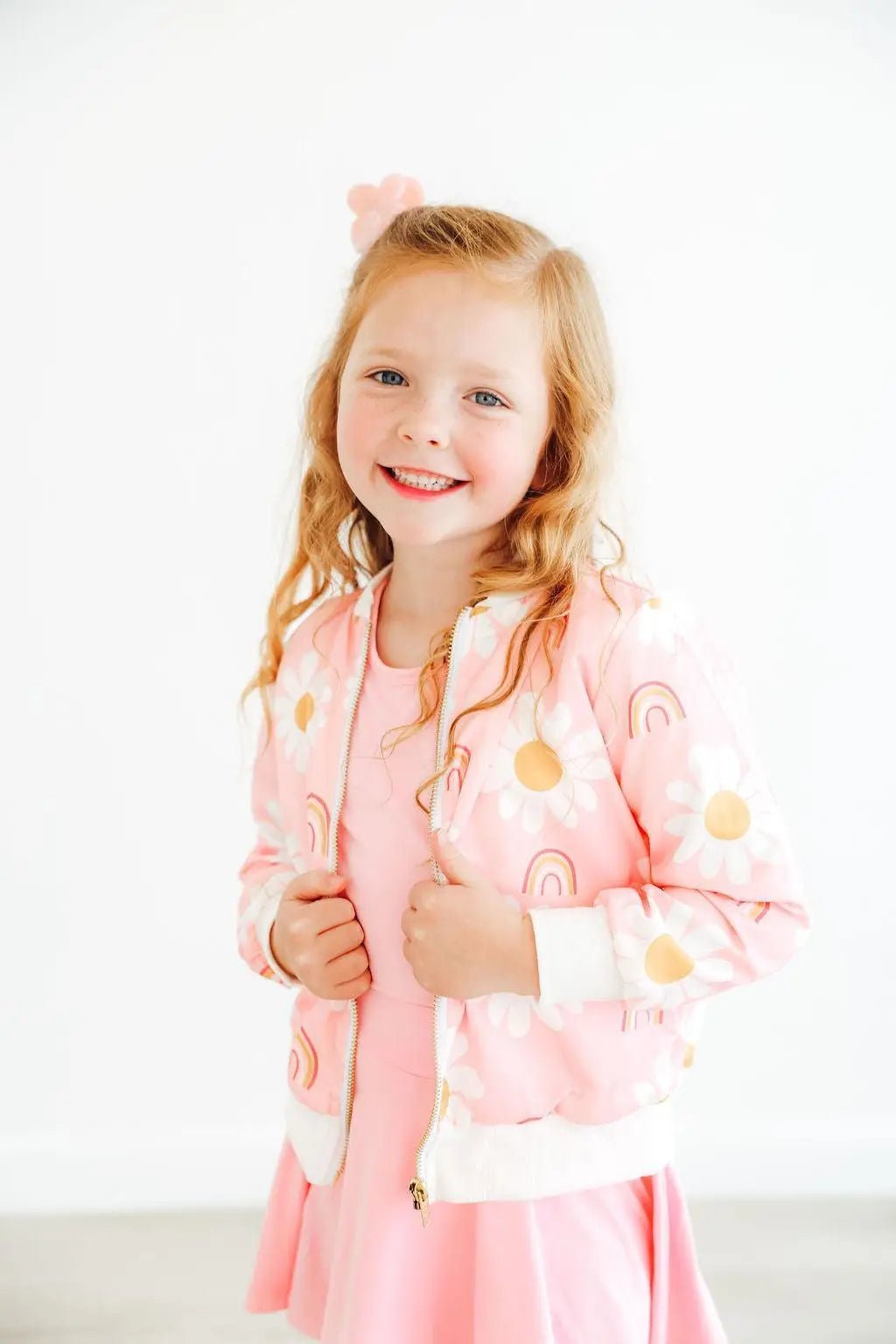 Mila & Rose ® You Are My Sunshine Satin Jacket Lightweight Layering Outerwear For Mixed Prints - 