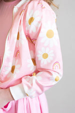 Mila & Rose ® You Are My Sunshine Satin Jacket Lightweight Layering Outerwear For Mixed Prints - 