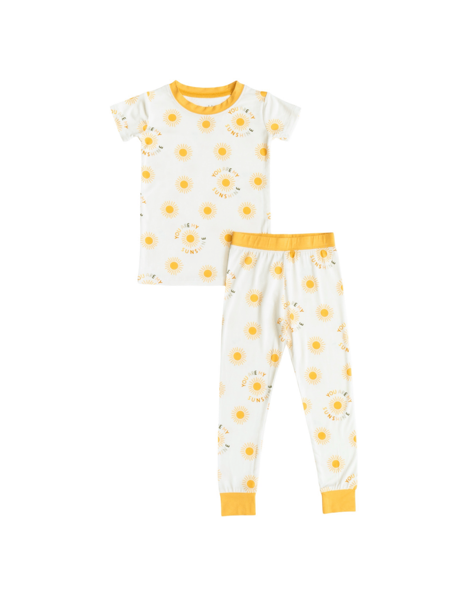 Hugga Babies You Are My Sunshine Short - Sleeve PJ Set - Everetts Place Boutique - 