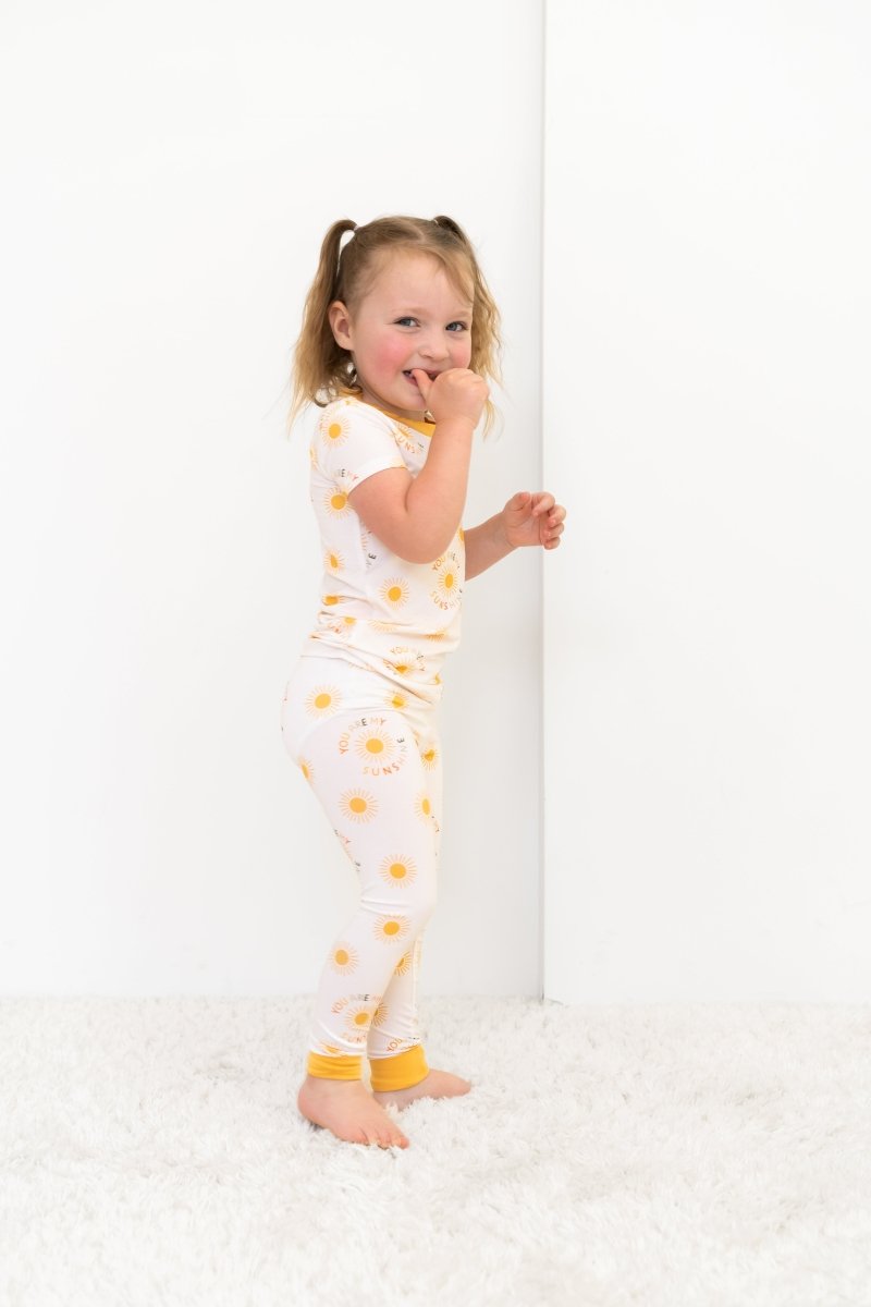 Hugga Babies You Are My Sunshine Short - Sleeve PJ Set - Everetts Place Boutique - 