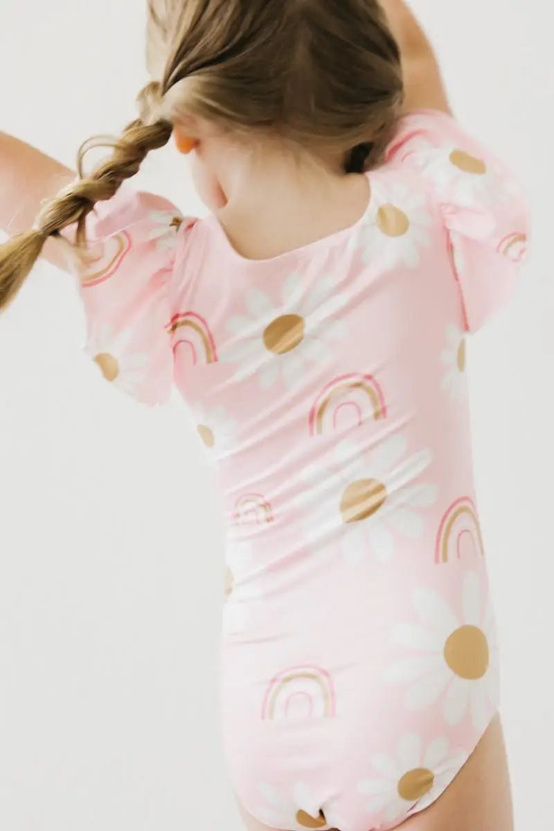Mila & Rose ® You are My Sunshine S/S Flutter Sleeve Leotard - 