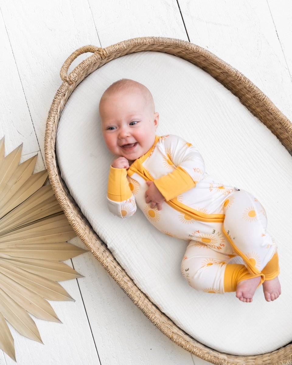 Hugga Babies You Are My Sunshine Zipper Lounger - Everetts Place Boutique - 