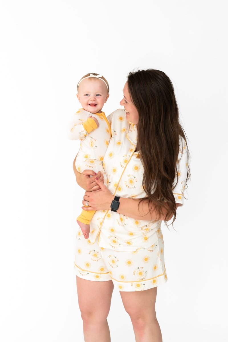 Hugga Babies You Are My Sunshine Zipper Lounger - Everetts Place Boutique - 