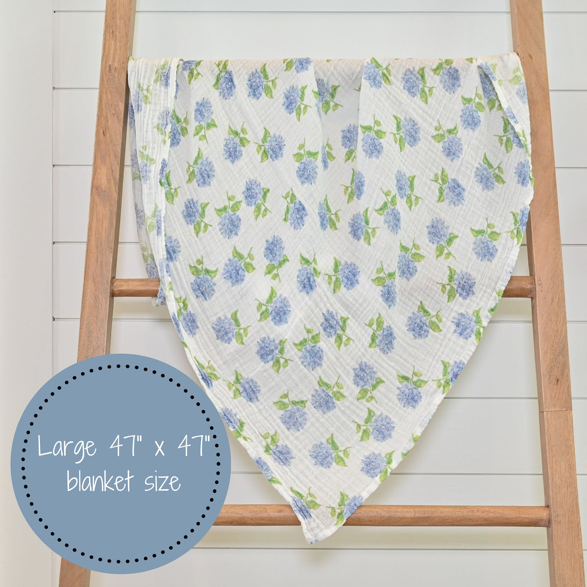 LollyBanks You Had Me At Hydrangea Swaddle BlanketEveretts Place