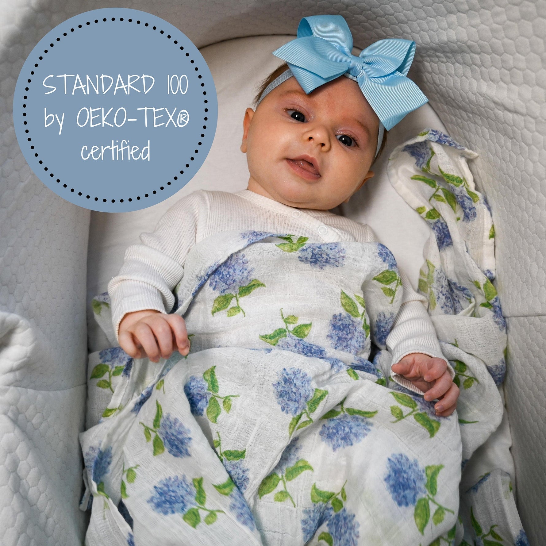 LollyBanks You Had Me At Hydrangea Swaddle BlanketEveretts Place
