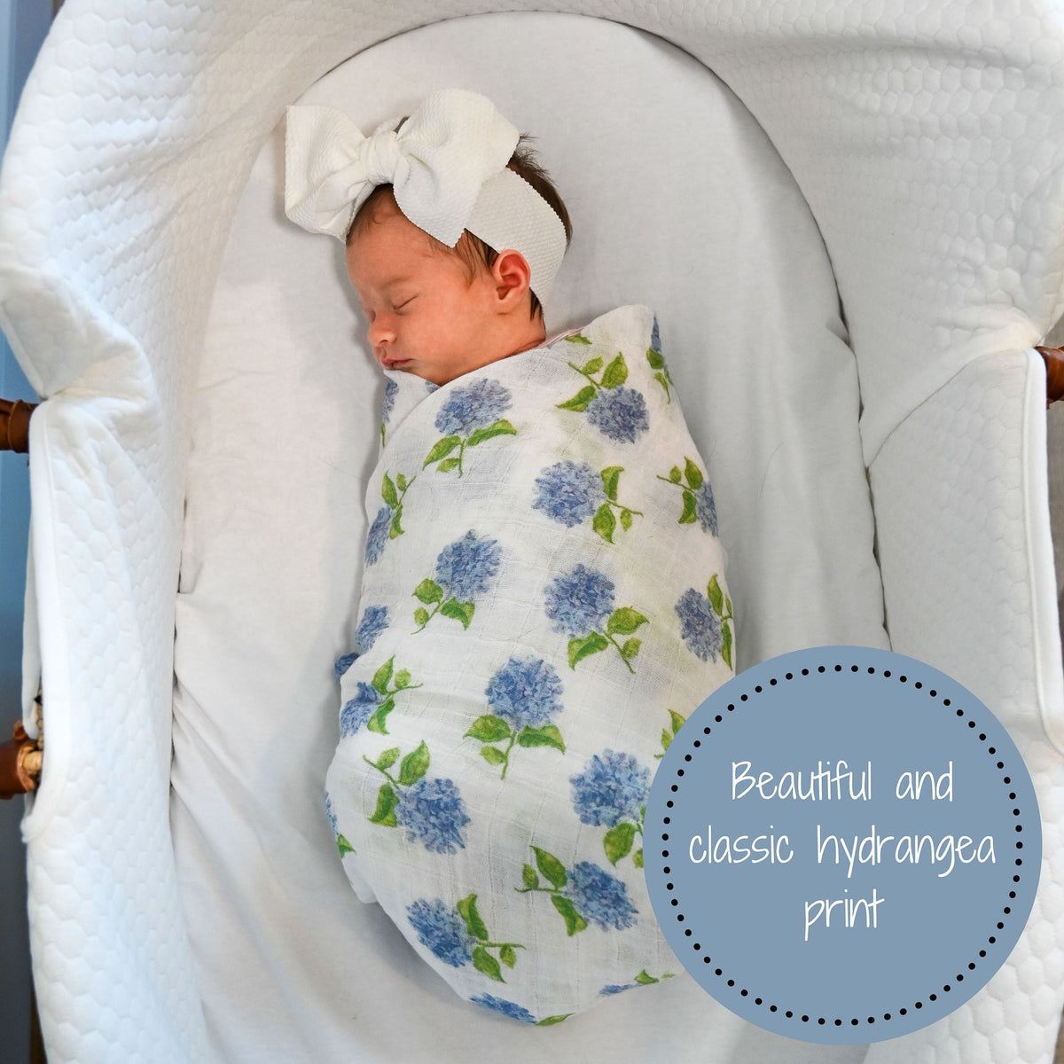 LollyBanks You Had Me At Hydrangea Swaddle BlanketEveretts Place